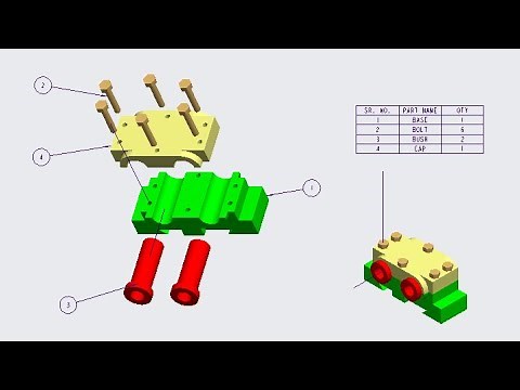 Creo drafting- Exploded view and Bill of material creations.