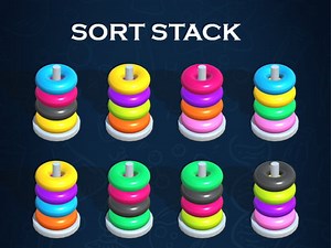 Play Sort Stack color Hoop Game | Free Online  Games. KidzSearch.com