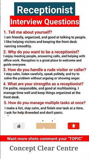 Receptionist Job Interview Questions and Answers to Ace Interview