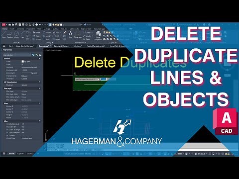 AutoCAD How to Find and Delete Duplicate Lines and Objects