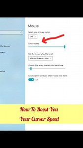 How to Boost✈️ Cursor Speed in one click. #computer #tipsandtricks #shorts