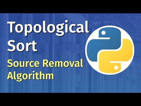 Topological Sort via Source Removal Algorithm in Python
