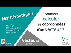 Vecteurs Partie 4 Comment calculer les coordonnées d'un vecteur ?