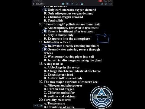 Study With Me: 50 Wastewater Certification Knowledge Questions