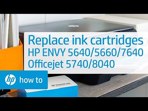 Replace the Ink Cartridges | HP ENVY 5640, 5660, 7640 and Officejet 5740, 8040 | HP