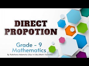 Direct Proportion - Grade 9 Mathematics | National Curriculum
