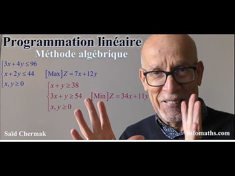 PROGRAMMATION LINÉAIRE. MÉTHODE ALGÉBRIQUE