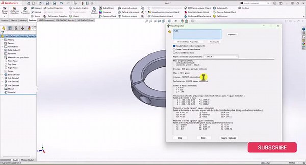 CSWA Practice Problem 4.3 Solution | SolidWorks Exam Guide