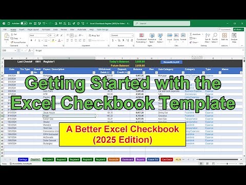 Excel Checkbook (2025 Edition) - Getting Started