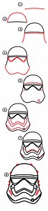 How To Draw A First Order Storm Trooper Helmet - Art For Kids Hub -