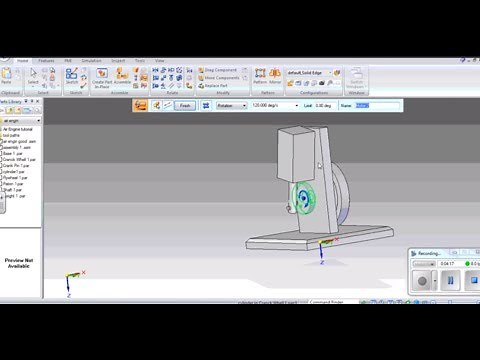Solid Edge tutorial ST3 Assembly and apply motor