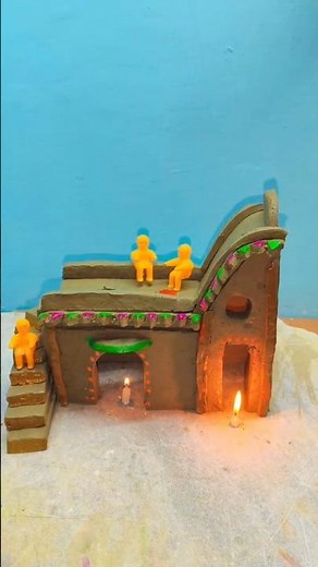 🏡Beautiful Miniature Clay House Making | Easy DIY Clay House Tutorial#amazing #zepeto #artandcraft 🏡