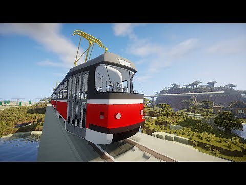 Minecraft Tatra T3 Tram | Most Realistic Minecraft Tram | Real Train Mod