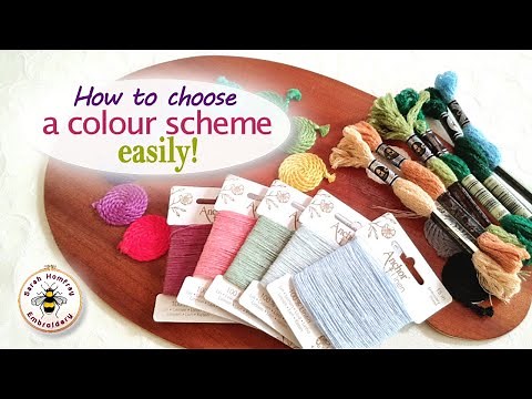 An easy method to choose an embroidery thread colour scheme!