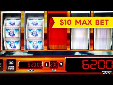 Zeus Slot - $10 Max Bet - BIG WIN BONUS!