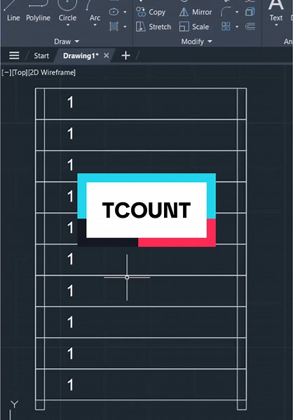 AutoCAD TCOUNT Command: Automate Object Numbering