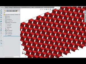 #solidworks tutorials : how to make honeycomb pattern