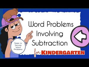 Word Problems Involving Subtraction |Kinder Math