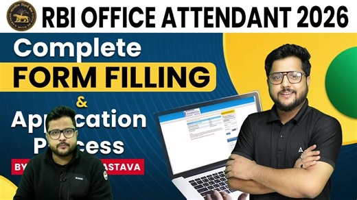 RBI Office Attendant 2026 Form Filling | Step-by-Step Application Process Click here to watch full event on YouTube :- https://youtu.be/MJgWR5LxbIg RBI Office Attendant 2026 Form Filling Guide! In this video, Shubham Sir covers the complete Step-by-Step Application Process for the 572 vacancies released on Jan 15, 2026. Learn how to fill the RBI Office Attendant Form 2026 without errors, upload the correct Handwritten Declaration, and resize your photo/signature. Key Highlights: RBI Office Atten