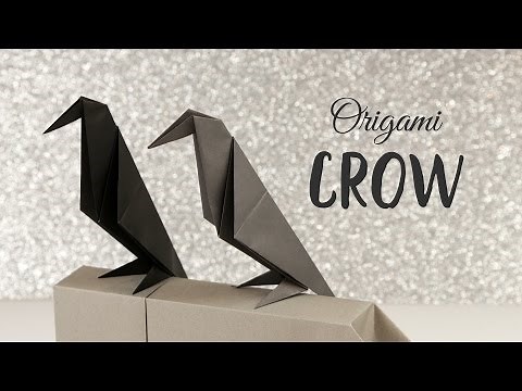 Perching Origami Crow Tutorial - Halloween DIY - Paper Kawaii
