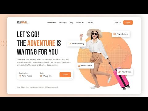 How To Build Landing Page Using HTML CSS And JavaScript