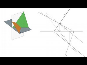 Intersection of oblique planes in orthographic projections system