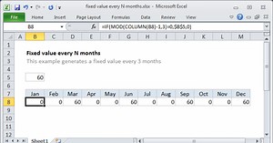Fixed value every N columns