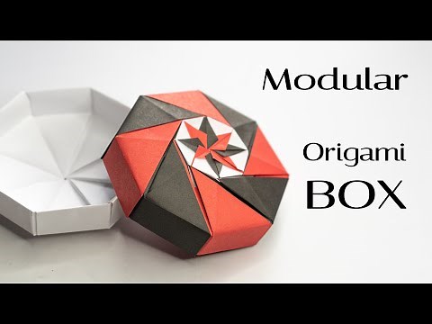 Modular Origami BOX. How to Make a Paper Box. Origami Octagonal Box.