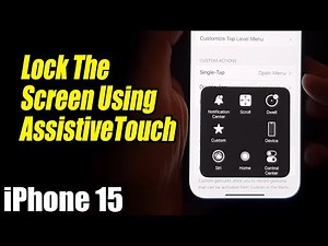 iPhone 15/15 Pro Max: How to Lock The Screen Using AssistiveTouch