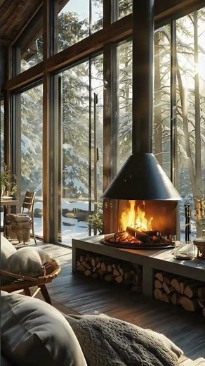 🤯 The Most Unexpected Cabin Fireplace You'll Ever See!