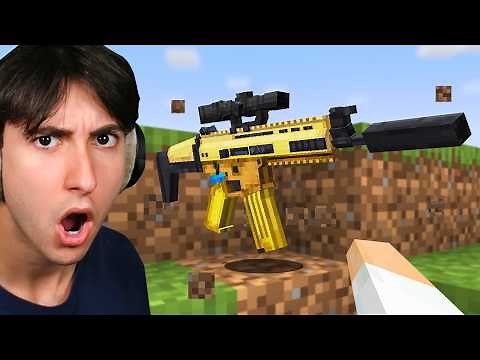 Minecraft, But Every Drop is a Gun