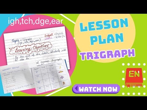Creative Lesson Plan on Trigraphs | Fun Phonics Activities for Kids | igh, tch, dge, ear