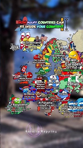 How many countries can fit inside your country? 📏🗺️ #europe #shorts #geography #mapping
