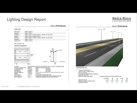 How to generate a Road Lighting Design Calculation Report in Dialux evo