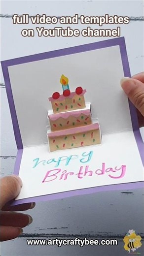 DIY Birthday Pop-Up Card Idea 🎂 | Easy 3D Card Craft for Kids