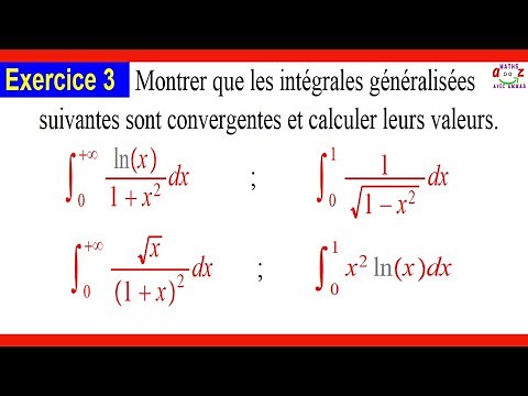 Exercice corrigé. Intégrales généralisées