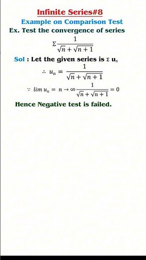 Infinite Series -8||convergence and divergence||Real analysis|| comparison test || dr gajendra pal