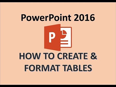 PowerPoint 2016 - Tables Tutorial - How to Create Make Edit and Format a Table in Microsoft MS PPT