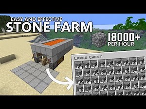 Easy and effective stone farm | Minecraft Tutorial 1.16 - 1.21.11+