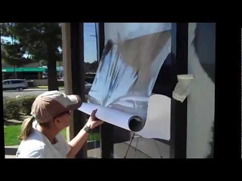 Installing Custom Perforated Window Graphics