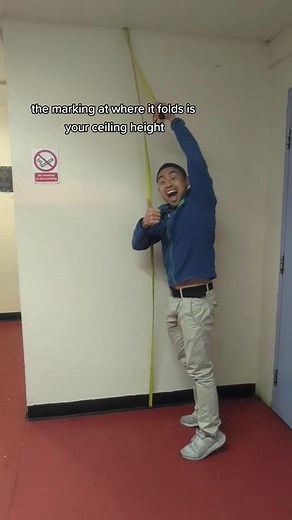 look like a natural on the worksite with this dapper skill! how to measure ceiling heights with a tape measure! (Its not Feng Shui, but my clients always struggle when I ask them how high their ceilings are lol)