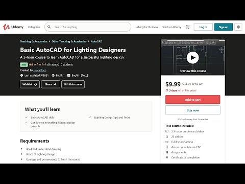 Sample Video for Udemy Course Basic AutoCAD for Lighting Designers