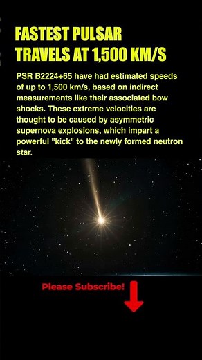 Fastest Pulsar travels at 1,500 km/s