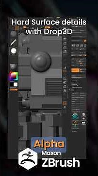 Using Drop3D in ZBrush for Hard Surface details