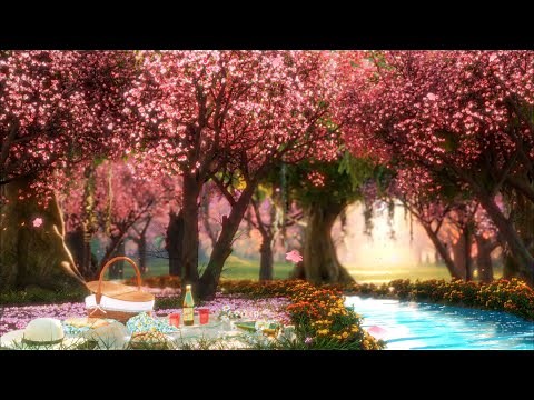 Relaxing Cherry Blossom Ambience: Spring Nature Sounds, Babbling Creek, Birdsong