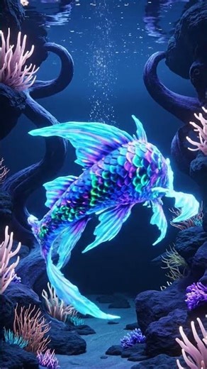 Glowing Fantasy Dragon Fish in an Alien Ocean | Cinematic Visual #cinematicocean #oceanlife