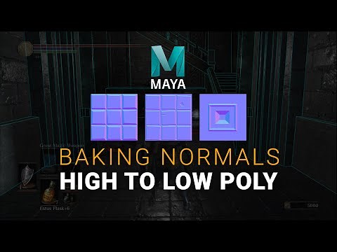 Baking Normal Maps - High to Low Poly - Maya