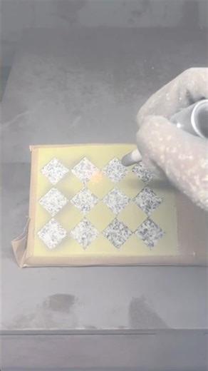 Carving a Diamond Pattern into Stone | Stone Carving #shorts