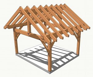 16x14 Timber Frame Plan
