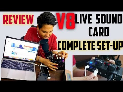 V8 Sound Card Setup & Review (2020) | Complete Mic Setup for Podcast, OBS, Livestream